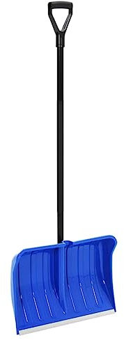 vidaXL Pala para Nieve Herramienta Quitanieves Mango Coche Camión Ergonómico Portátil Patio Jardín Aire Libre Invierno Metal Azul 147 cm