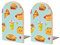 Packung Mit 2 Buchstützen Pommes-Burger-Muster Rutschfester Bücherständer Aus Holz Bücherregal Bücherhalter Für Home Desk Office Library