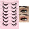 Manga Cils Faux Cils Poupée Dramatiques Anime Cosplay Cils Style Japonais Cils Long Épais Vison Eye Bandes de Cils par EYDEVRO