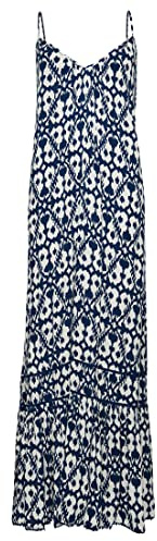 Superdry Damen Langes Trägerkleid Arrow Ikat Blau 44