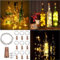 Akynite Bouchon Lumineux Blanc Chaud pour Bouteille, 20 LEDs 2M Guirlande étanche, Lumières pour Bouteilles de Vin, LED Bouteille Bottle Light, Décoration pour Noël Fête, 10 pièces