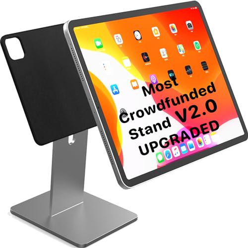 MagFlott V2: 11/10.9 Magnetic Stand for iPad Pro 11, Air 11 M2, Air 10.9, Includes Ucable 6’ USB C Cable, Full 360 Rotation