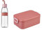 Mepal – Take a Break midi + Trinkflasche Ellipse 500 ml – Vivid Mauve – Lunchbox mit Trennwand – ideal für Mealprep-kohlensäuregeeignet –auslaufsicher – bruchfestes Material, Promotion-Set