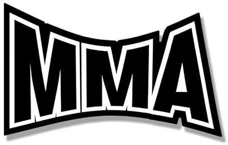 WildeBabsKLBT 11cm Hochwertiger Auto-Aufkleber Sticker Decal Autoaufkleber Aufkleber-Folie Wetterfest MMA Mixed Martial Arts Schwarz Mixed Martial Arts F1017