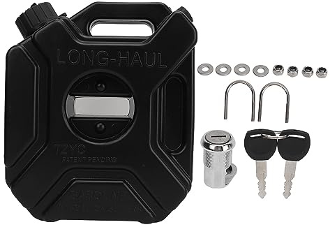 Fockety 0,75 Gallonen Benzinkanister, 3 L Tragbarer Kraftstofftank, Gastank, Heizöl, Benzin, Vorratskanister, Notfall-Backuptank für Motorräder, Autos, SUV, ATV, UTV, Dirt Bike (schwarz)