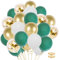 62 palloncini compleanno set verdi oro bianco, palloncini elio modellabili verde salvia trasparenti, kit palloncini animali giungla, palloncini matrimonio, baby shower, laurea, sposi, battesimo bimba