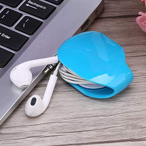 Enrouleur de Bobine Automatique, Outil d'enroulement de Fils d'écouteurs pour Fils d'écouteurs (Blue)