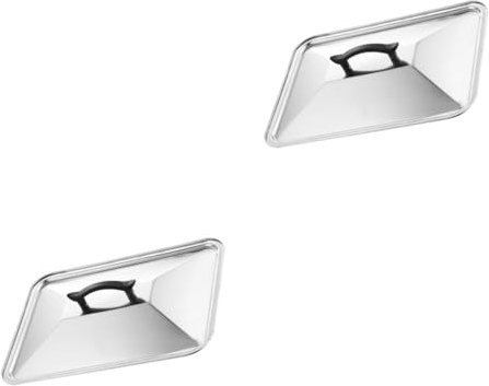 OUNONA 2 Piezas De Utensilios De Cocina Antiadherentes Tapas De Acero Inoxidable Para Ollas Plato De Frotamiento De Queso Sartén De Comida Utensilios Para Hornear De Vidrio Con Tapas