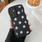 ZTOFERA Coque Arrière en Silicone Liquide pour Samsung Galaxy A35 5G, Mignon Boucle Ondulée Cadre Marguerite Motif Cas Souple Antichoc Protection Bumper Cover pour Samsung A35 - Noir
