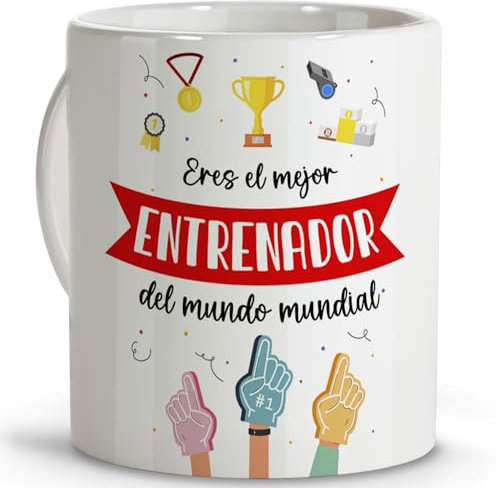 LolaPix Calcio bambini. Tazze originali da regalare. Regalo allenatore. Regalo allenatore. Tazza in ceramica, 330 ml.