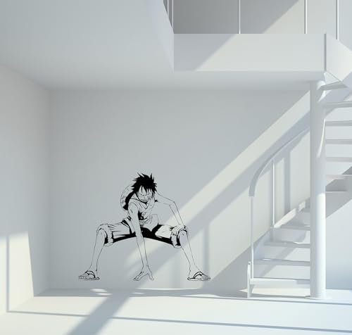Wandtattoo One Piece Ruffy Größe M - ca. 60cm x 50cm
