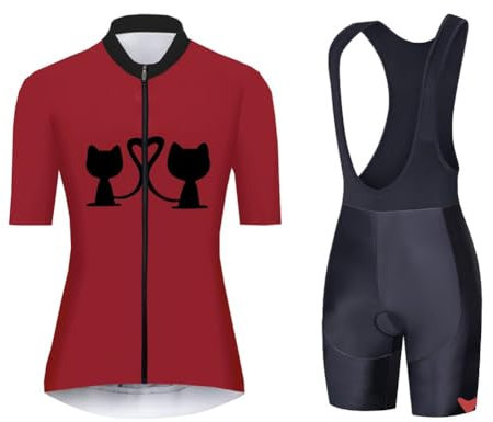 UGLY FROG 24H Completo Bici da Corsa Damen Abbigliamento MTB Maglia Ciclismo Estiva + Salopette Imbottiti con Gel 20D Completo Maniche Corti