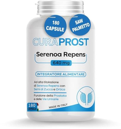 180 cps Prostata Integratore 3 in 1 con Serenoa Repens e Saw Palmetto Supporto per la nicturia e prostata infiammata Uomo risvegli notturni da minzioni e prostatite uomo