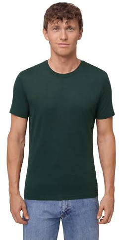 DANISH ENDURANCE 100% Merino T-Shirt Herren, Atmungsaktives Unterhemd, 1er oder 2er Pack, Dunkelgrün, L