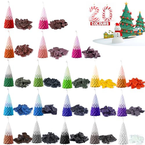 Rouclo Colorante para Velas - 20 tipos de tinte para velas para DIY y aromas para velas. Compatible con cera de soja para velas, parafina para velas, cera de abeja, gel y palma. (20 colour)