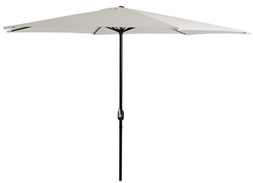Acomoda Textil – Sombrilla de Jardín con Forro Anti UV. Parasol de Aluminio con Manivela, Toldo Octogonal Ø 3 M para Patios y Terrazas 244 x 300cm. (Crema)