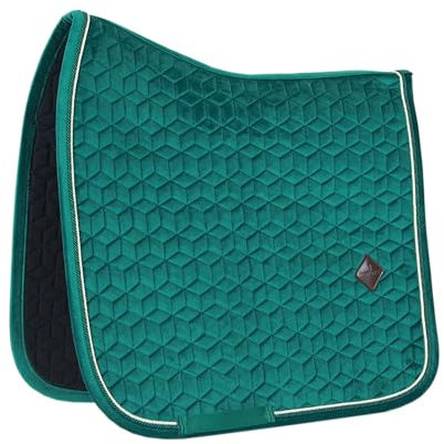 Tapis de selle COB - Vert foncé - Velours - Dressage