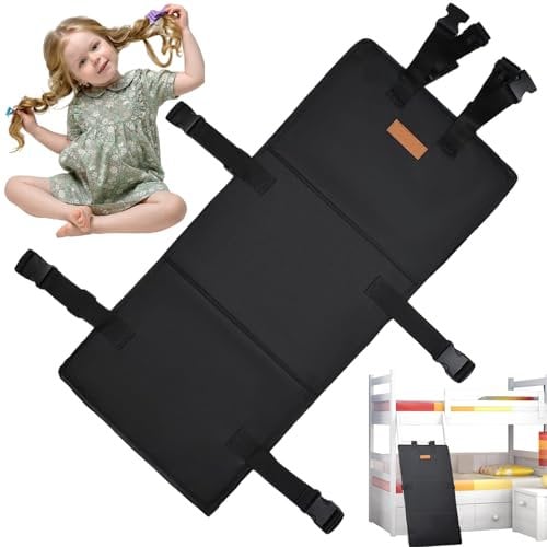 Bunk Bed Ladder Cover, 31x15 Bunk Bed Ladder Pads, Folding Bunk Bed Step Pads with Adjustable Buckles, Prevent Climbing for Child, Bunk Bed Ladder