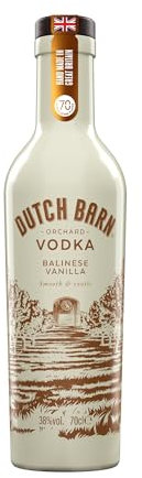Dutch Barn Balinese Vanilla Vodka | Smooth, Silky & Exotic | Subtle Sweetness With a Touch Of Spice | 70cl | 38% ABV | Co-owned By Ricky Gervais | Made From British Apples