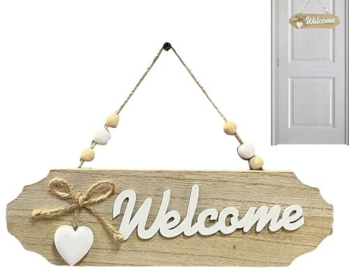Cartello Di Benvenuto Per Porta D'ingresso | Decorativo Cartello Di Benvenuto Decorazione Per Porta D'ingresso | Cartello Di Benvenuto Da Appendere Per Porta D'Ingresso Per Home Decor