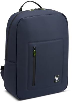 RONCATO BE-DRY Zaino Porta PC 15.6 Impermeabile – 40x30x13 cm – Zaino in Tessuto Waterproof con Finitura Gommata – Design Business & Urban - Blu Oltremare