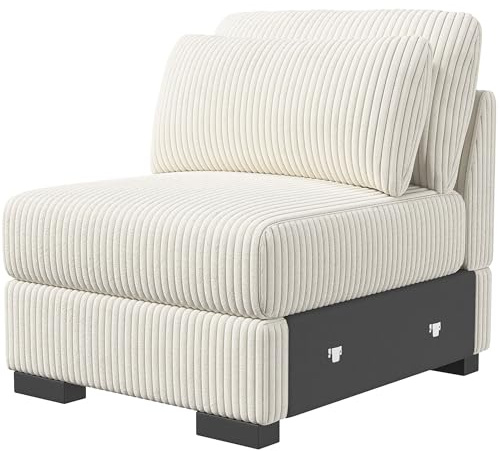 Generisch Sofa-Kombination Schlafsofa mit Kissen, Schlafcouch, Bettcouch, ecksofa, Couch, fürs Wohnzimmer Schlafzimmer Heimkino Gästezimmer, Kordsamt, Beige