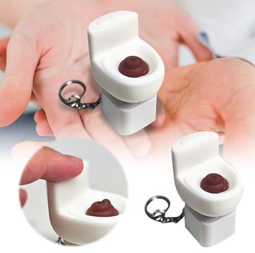 Diapers Newborn Months Toilet Voice Prank Toy With Sound And Light Funny Poop Noise Gadget Keychain Stress Prank Tool Wooden Baby Gym (White, 5x3x4)