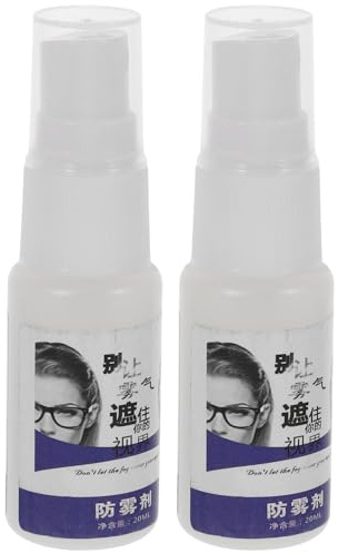 Antibeschlagspray für Schwimmbrillen 2 Flaschen Abs Weiß Portable | Antifog für Linsen, Reinigt Gläser, Kompakt für Unterwegs, 2 Stück Packung Zufälliger Stil