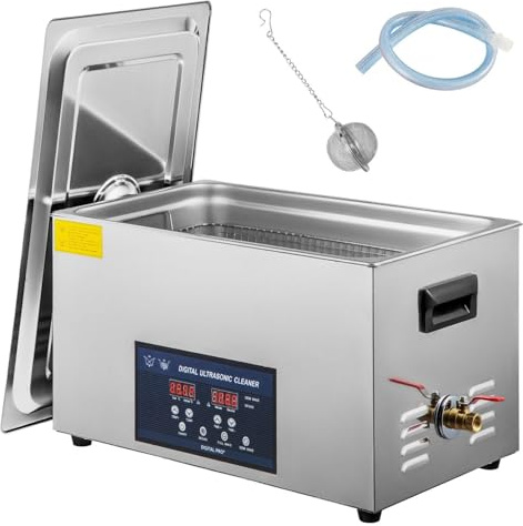 30L Ultrasonic Cleaner 28/40kHz Dual Frequency Professional Parts Cleaner with Heater & Timer for Jewelry, Dental, Industrial Cleaning