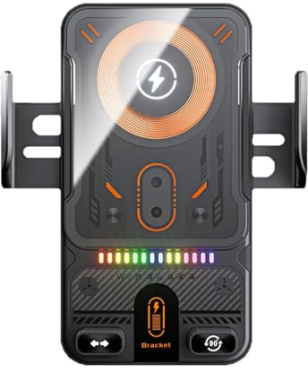 Caricabatterie senza fili per Auto - materiale ABS, Ricarica Rapida 15 W, Serraggio Automatico Shorttail | Disegno di sfiato, telefono a coda lunga per il controllo