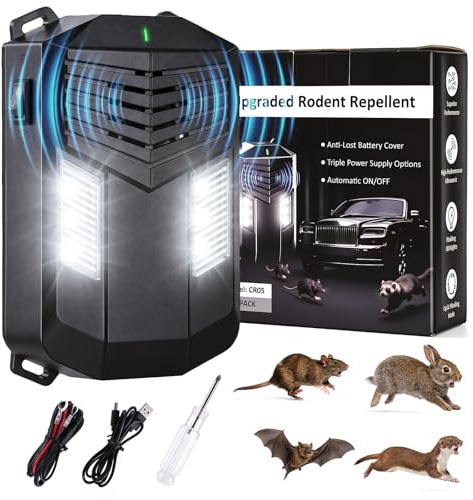 ilikable Ultrasonic Rodent Repeller for Car, Mice Marten Pest Repellent