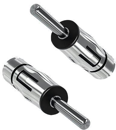 2 Stück Antennenadapter Autoradio DIN, Antennen Adapter DIN Male auf ISO Buchse KFZ Antennenstecker Radioadapter Universal Auto Kompatibel mit Fahrzeug Autoradio Radio Head Unit Stereoempfänger