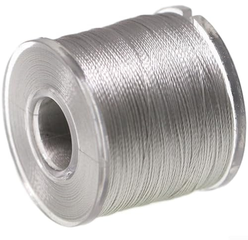 DAZZLEEX Filo da pesca in nylon da 60-70 m per legare anelli guida riparazione fai da te bobina rosso grigio nero blu verde 1 o 2 confezioni (1 pezzo grigio)
