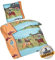 Aminata Kids Ritter Bettwäsche 135 x 200 cm + 80 x 80 cm aus Baumwolle mit Reißverschluss, unsere Kinderbettwäsche mit Ritterburg-Motiv ist weich und kuschelig
