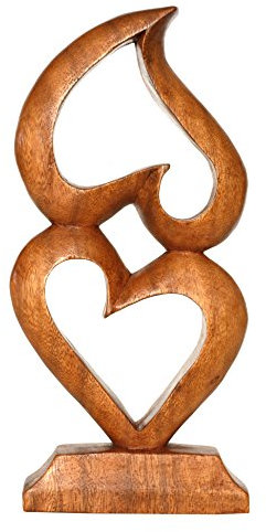 G6 COLLECTION Handgefertigte abstrakte Skulptur aus Holz, 30 cm