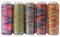 Multicolor Thread Set, 5 Spulen von Polyester Thread Yard, veränderte Polyester Manuelle Maschine Stickerei Nähgarn 110m / 120 Yard