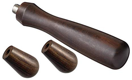scarlet espresso | Edelholzgriff »Precioso« für Siebträger mit M12 Edelstahlschraube für Rocket Bezzera La Marzocco etc. (Set Sandelholz - Dunkelbraun, Griff1 + 2x Kipphebel)