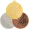 pokalspezialist 10 Stück Bronze Medaille Hunde Hundepfoten 50 mm Stahl
