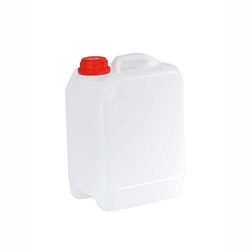 Garrafa bidón 5 litros Apilables Homologado ADR Transparente Boca Ancha Agua Gasolina químicos depósito Aire Acondicionado Camping Furgoneta Camper Transparente