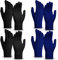 SATINIOR 4 Paar Magische Handschuhe Winter Strickhandschuhe Elastische Unisex Handschuhe Warme Fingerhandschuhe für Damen Herren Sport (Dunkelblau und Schwarz)