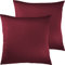 Pure Label 2er Set Mako Satin Kissenbezüge 50x50 cm aus 100% Baumwolle in rot - Traumhaft weiche Deko Kissen passend zu unseren Bettwäsche Sets
