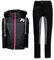 MS-Trachten Kinder Reitset Eva Softshell Reitjacke schwarz mit Silikon-Vollbesatz Reitleggings Grau (146/152)