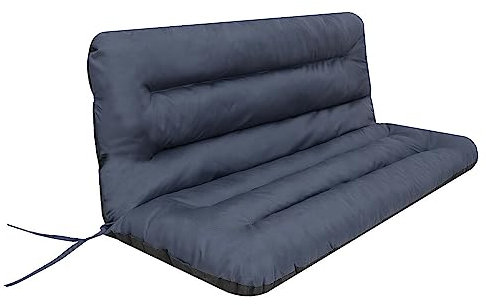 shivler Kissen für Hollywoodschaukel und Gartenbank Gartenbankauflage Bankauflage Bankkissen Garten Gartenmöbel Kissen (120 cm, Dunkelblau)