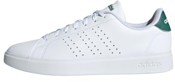 adidas Men's Advantage 2.0 Shoes, Cloud White/Core Black/Green, 13.5 UK