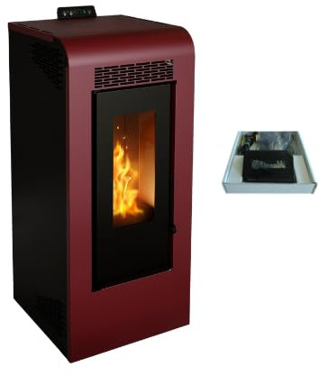 Stufa a Pellet Ventilata Canalizzata Giulia 12 Bianca 11,61 KW 4 Stelle 108 m2 riscaldabili (Stufa Canalizzata + Modulo Wifi)