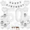Luftballons 50. Geburtstag - Weiße Deko für Frau und Mann, Party Dekoration für 50 Jahre Jubiläum