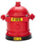 Hydrant-Aschenbecher, für den Außenbereich, Harz, geeignet für Zuhause, Partys und andere Schreibtisch-Aschenbecher, Geschenk (rot)
