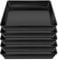 curfair 5Pcs Square Plant Pot Saucers,10INCH/25CM Plastic Plant Tray Prevent Water & Soil Overflow,Indoor Outoor Flower Pot Plastic Tray for Window,Balcony,Garden (Black)