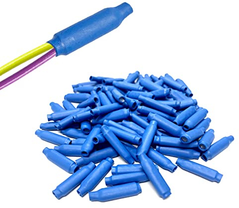 Low Voltage Wire Connectors - QIYAT B Connectors Silicone Filled Wet B Gel Telephone Alarm Wire Crimp Bean Type Splice for Low Voltage Application, Blue (1000Pcs)