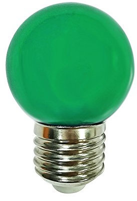 NCC-Licht LED Leuchtmittel Tropfen Kugel 2W E27 360° GRÜN auch Außenbereich